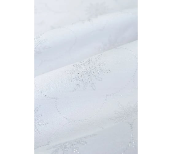 Скатерть Arya Home с Люрексом 150x150 Snejinka белый 8680943222633