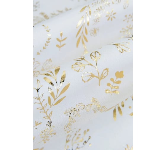 Скатерть Arya Home 160x220 Laurel белый, золотистый 8680943222527