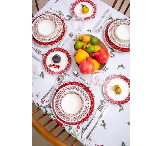 Скатерть Arya Home с Принтом 140x300 Fleur 8680943110664