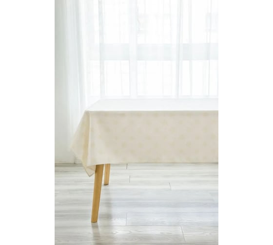 Скатерть Arya Home с Люрексом 150x150 Snejinka экрю 8680943222619