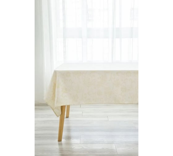Скатерть Arya Home с Люрексом 160x220 Lucas белый, золотистый 8680943222565