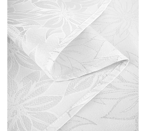 Скатерть Arya Home Жаккардовая Arya Lily 160x160 см белый 8680943232571