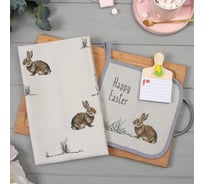 Набор подарочный Этель Happy Easter полотенце 40x73см, прихватка 19x19см, магнит 11x7см 10145539