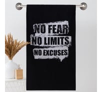 Полотенце махровое Этель ЧБ No fear No limits 70х130 см, 100% хл, 420 гр/м2 5031625