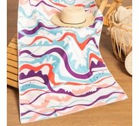 Полотенце пляжное Этель Волны 75х140 см, микрофибра, 100% п/э, 230 гр/м2 7696191