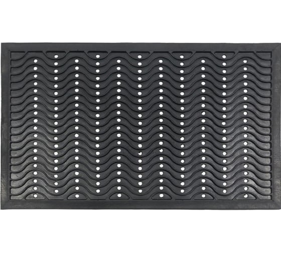 Коврик SUNSTEP резиновый, 60х90 см, Волна, черный 31-069