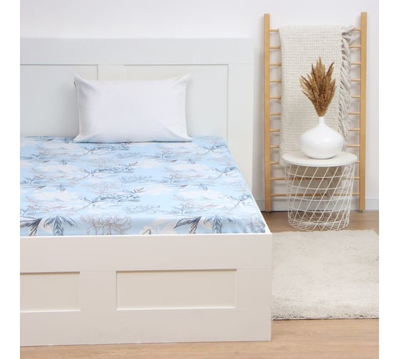 Простыня Экономь и Я 1,5 спальный, Symphony:blue, 150х215±3 120 гр/м2, 100% хлопок, бязь 10340078