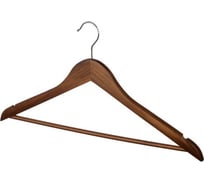 Вешалка деревянная с перекладиной Рыжий кот цвет темно-коричневый 107913