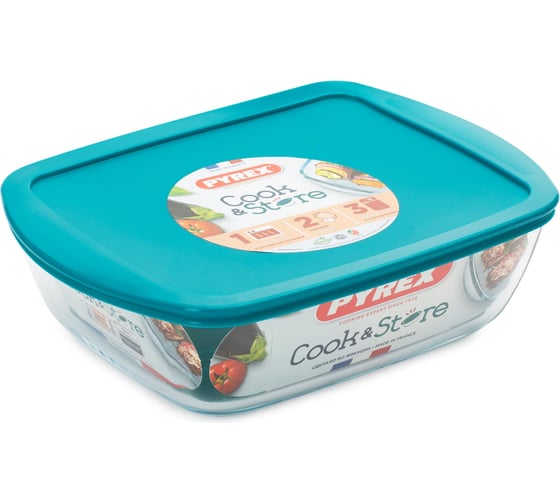 Блюдо для запекания и выпечки с крышкой COOK and STORE 2.5л 28x20x8см прямоугольное PYREX 216P000/5045ST 1