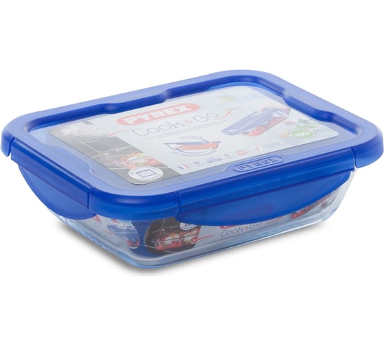 Форма для запекания и выпечки с крышкой COOK and GO 0.8л 20x15см прямоугольная PYREX 281PG00ST