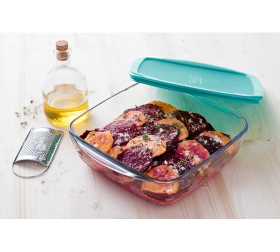 Блюдо для запекания и выпечки с крышкой COOK and STORE 25x22x7см квадратное PYREX 212P000/5045ST