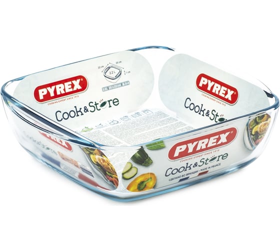 Блюдо для запекания и выпечки с крышкой COOK and STORE 25x22x7см квадратное PYREX 212P000/5045ST