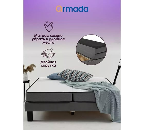 Пружинный матрас ARMADA 140x200 на кровать ортопедический эффект COSMOSCOSMOS140х200ПРУЖИНА