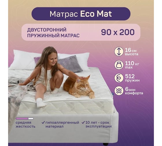 Пружинный матрас ARMADA 90x200 Eco Mat EcoMat90X200 1