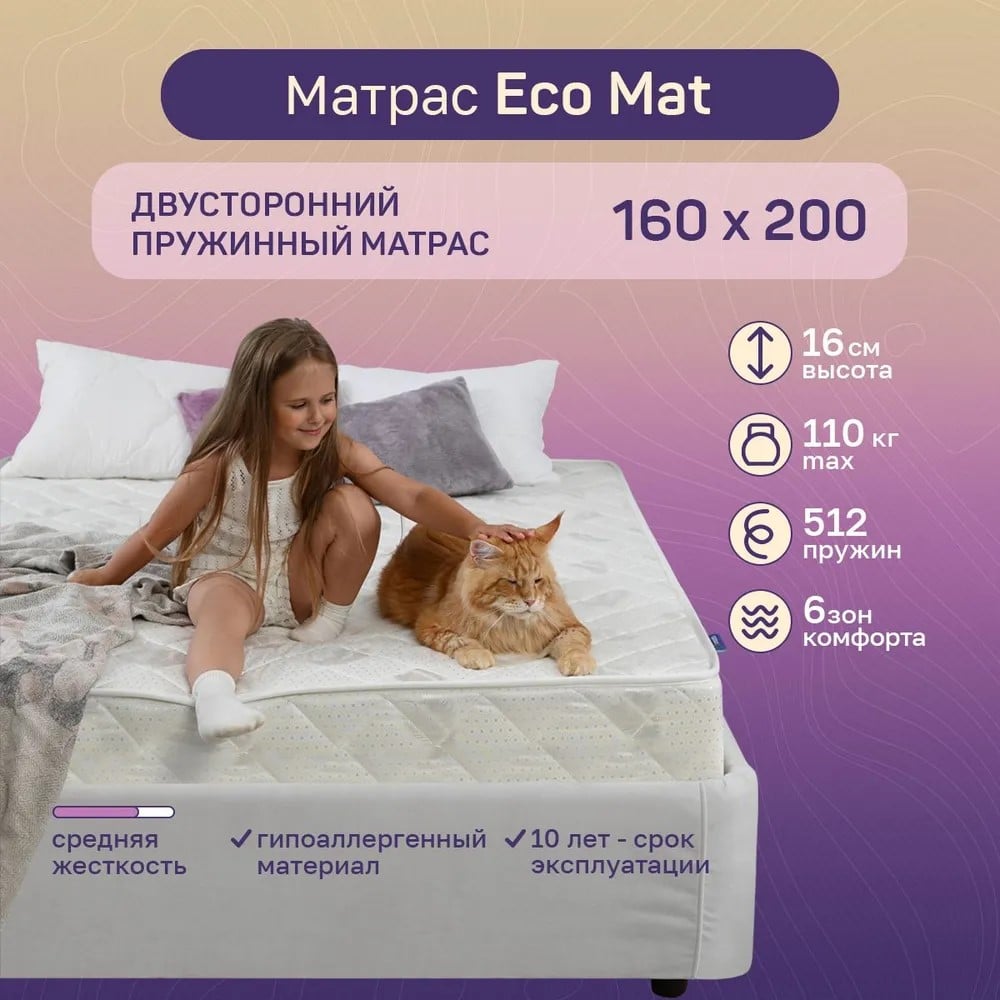 Пружинный матрас ARMADA 160x200 Eco Mat EcoMat160X200 - выгодная цена ...