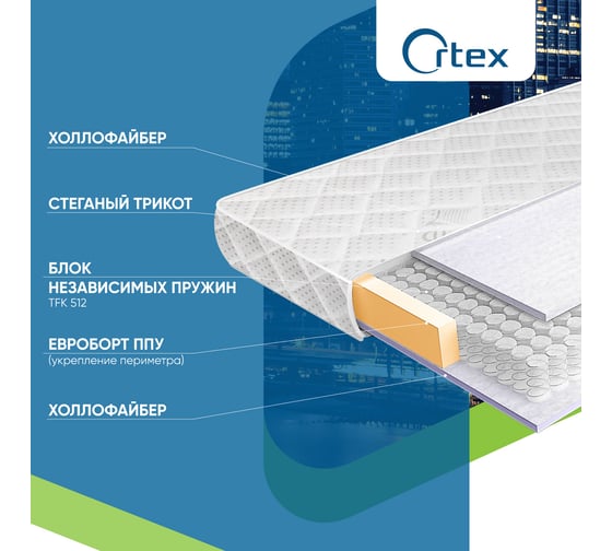Матрас "Комфорт" 200x90 ООО Шветекс Э-6