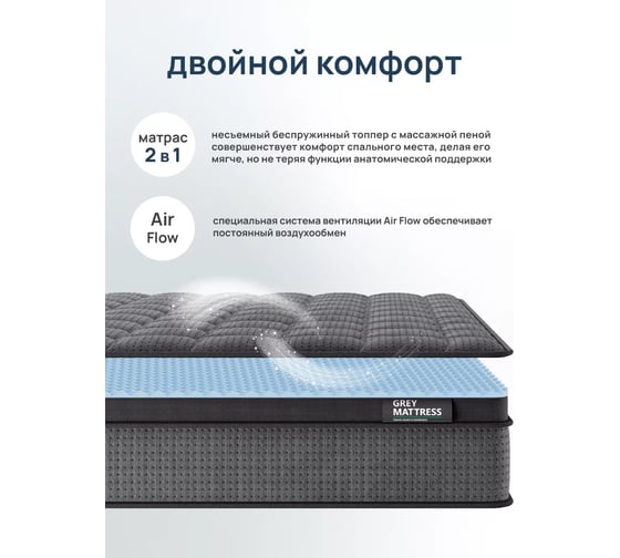 Пружинный матрас ARMADA Grey Stuff 80x200 GreyStuff80Х200