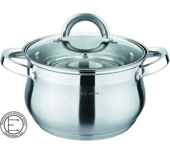 Посуда Rainstahl RS\CW 1217-12 12 предметов 2.1 л, 2.9 л., 2.9 л, 3.9 л, 3.9 л, 6.5 л 5-ти шаговое дно х2 1217-12RS\CW
