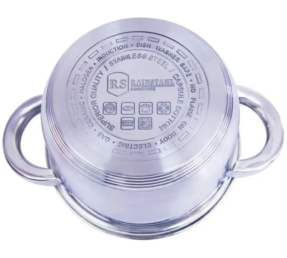 Посуда Rainstahl RS\CW 1217-12 12 предметов 2.1 л, 2.9 л., 2.9 л, 3.9 л, 3.9 л, 6.5 л 5-ти шаговое дно х2 1217-12RS\CW