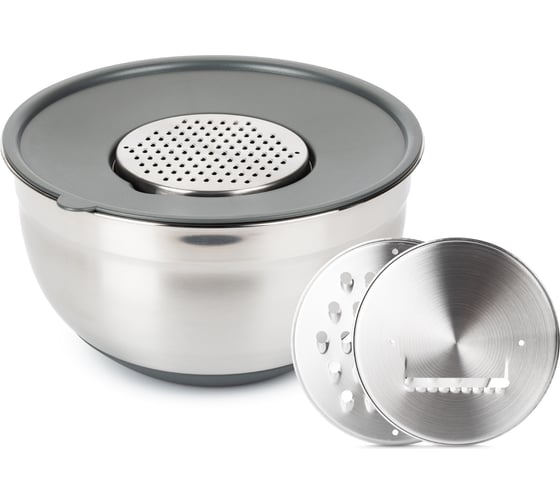 Миска Attribute GRATE IT 5л с крышкой 3 терки ASG005