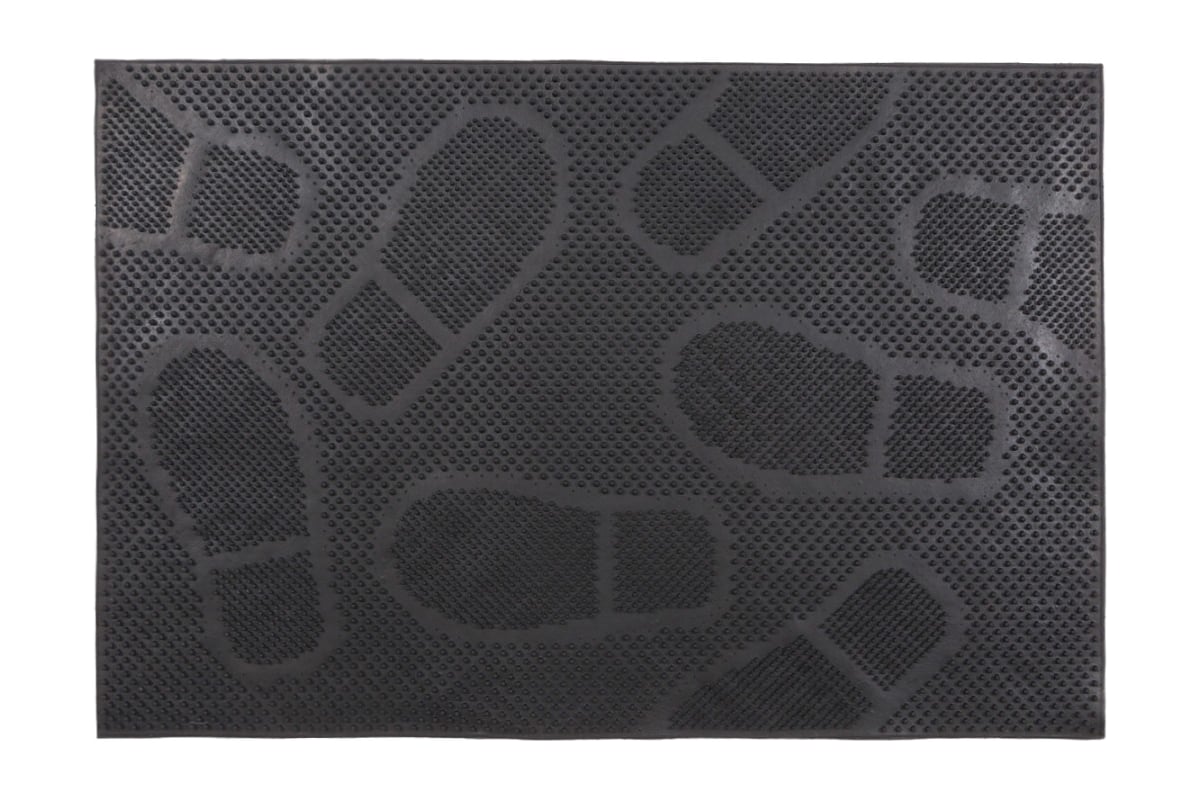 Коврик SUNSTEP резиновый, 40х60 см, Следы, черный 31-022 - выгодная ...