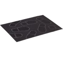 Коврик SUNSTEP резиновый, 40х60 см, Следы, черный 31-022