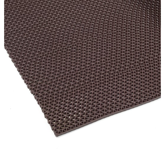 Коврик-дорожка SUNSTEP ПВХ, Zig-Zag, 8,5мм 0,9х12 м, коричневый 39-692