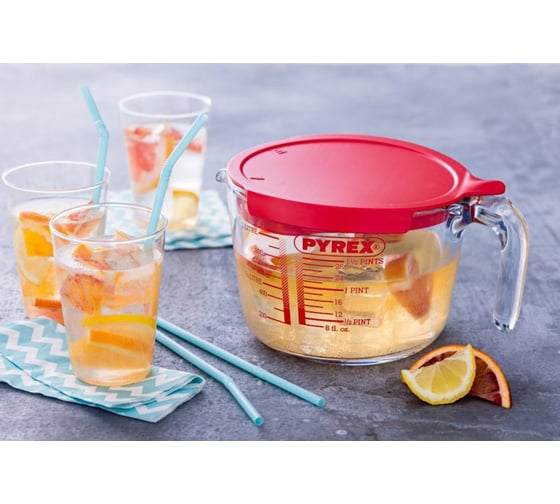Стакан мерный с крышкой PYREX CLASSIC 1л 264P000/7046