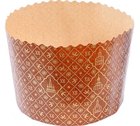 Форма бумажная ALMIN кулич 500г Н95хD134 мм ХВ круглая коричневая 1/1500 ХТ-134100D