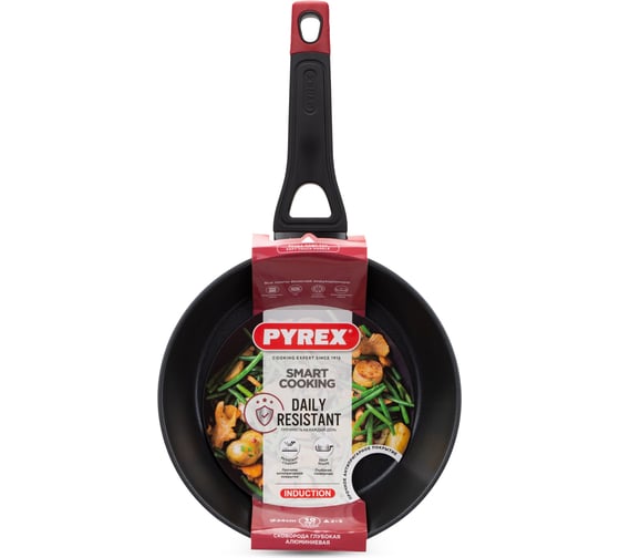 Сковорода глубокая PYREX SMART COOKING 24см индукция SM24DF6/E006