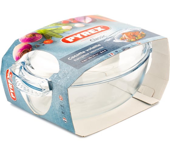 Кастрюля с крышкой CLASSIC 5.8л овальная PYREX 460A000