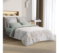 Комплект постельного белья Гармоника 2 спальный макс сатин хлопок простыня на резинке 160x200x20, наволочки 70x70 и 50x70 Ecotex КГМР/Версилия