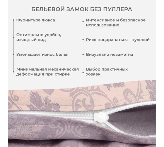 Комплект постельного белья Гармоника 2 спальный макс сатин хлопок простыня на резинке 160x200x20, наволочки 70x70 и 50x70 Ecotex КГМР/Виноградная лоза