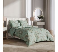 Комплект постельного белья Гармоника 2 спальный макс сатин хлопок простыня на резинке 160x200x20, наволочки 70x70 и 50x70 Ecotex КГМР/Маркиза