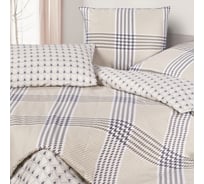 Комплект постельного белья Гармоника 2 спальный макс сатин хлопок простыня на резинке 160x200x20, наволочки 70x70 и 50x70 Ecotex КГМР/Коко Шанель