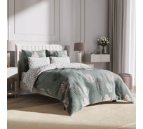 Комплект постельного белья Гармоника 2 спальный макс сатин хлопок простыня на резинке 160x200x20, наволочки 70x70 и 50x70 Ecotex КГМР/Коломбина