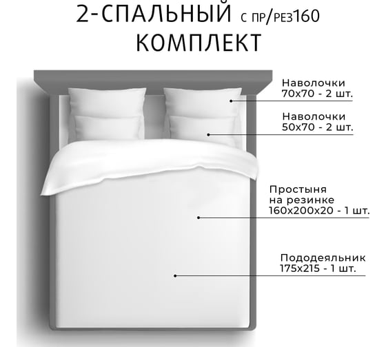 Комплект постельного белья Ecotex Гармоника 2 спальный макс сатин хлопок простыня на резинке 160x200x20, наволочки 70x70 и 50x70 КГМР/Маргаритки