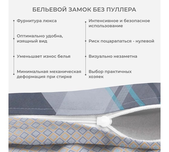 Комплект постельного белья Ecotex Гармоника 2 спальный макс сатин хлопок простыня на резинке 160x200x20, наволочки 70x70 и 50x70 КГМР/Чарли