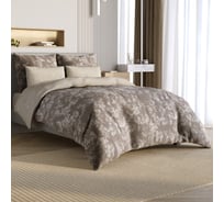 Комплект постельного белья Ecotex Гармоника 2 спальный макс сатин хлопок простыня на резинке 160x200x20, наволочки 70x70 и 50x70 КГМР/Рошель