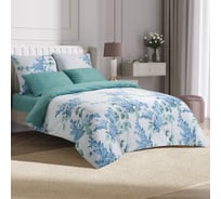 Комплект постельного белья Ecotex сатин Гармоника 2 сатин, хлопок, простыня 220x240,наволочки 70x70 и 50x70 КГМ/Черемуха