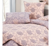 Комплект постельного белья Ecotex Гармоника евро с простыней на резинке 160x200x20,сатин, хлопок, наволочки 70x70 и 50x70 КГЕР16/Виноградная лоза