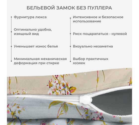 Комплект постельного белья Ecotex Гармоника евро с простыней на резинке 180x200x20,сатин, хлопок, наволочки 70x70 и 50x70 КГЕР18/Дикаямята