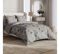 Комплект постельного белья Ecotex Гармоника евро сатин хлопок евро-простыня, простыня 220x240,наволочки 70x70 и 50x70 КГЕ/Селеста