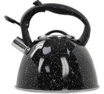 Чайник со свистком MARTA MT-3027 черный мрамор 38944