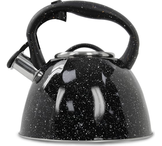 Чайник со свистком MARTA MT-3027 черный мрамор 38944