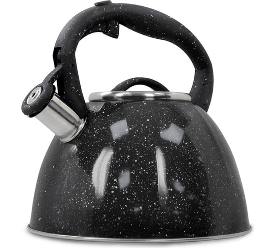 Чайник со свистком MARTA MT-3027 черный мрамор 38944