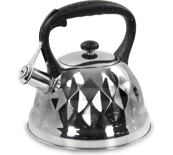Чайник со свистком MARTA MT-3028 черный мрамор 38940
