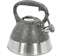 Чайник со свистком MARTA MT-3046 серый мрамор 36783