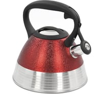 Чайник со свистком MARTA MT-3047 бордовый камень 37175