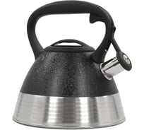 Чайник со свистком MARTA MT-3047 черный камень 36796